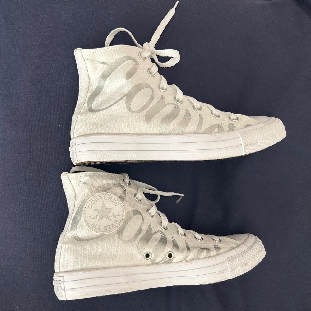 Converse Silver Script High Tops 8 - image 7